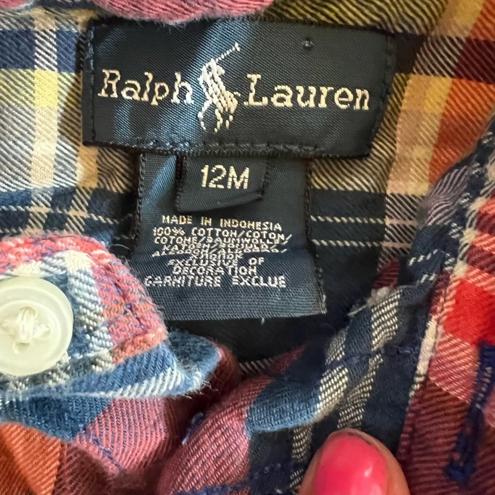 Ralph Lauren Kids Plaid Button Down Shirt - Red, Blue, Yellow